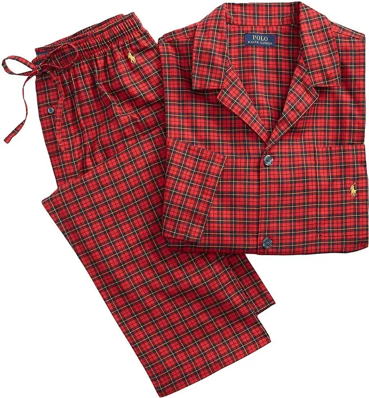 Cotton Flannel Pajama Shirt & Pants Set