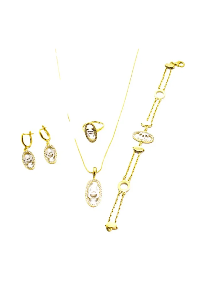 4-Piece Pure 925 Sterling Silver Jewellery Set