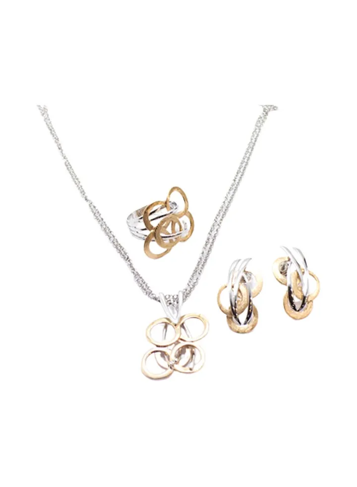 3-Piece Pure 925 Sterling Silver Jewellery Set