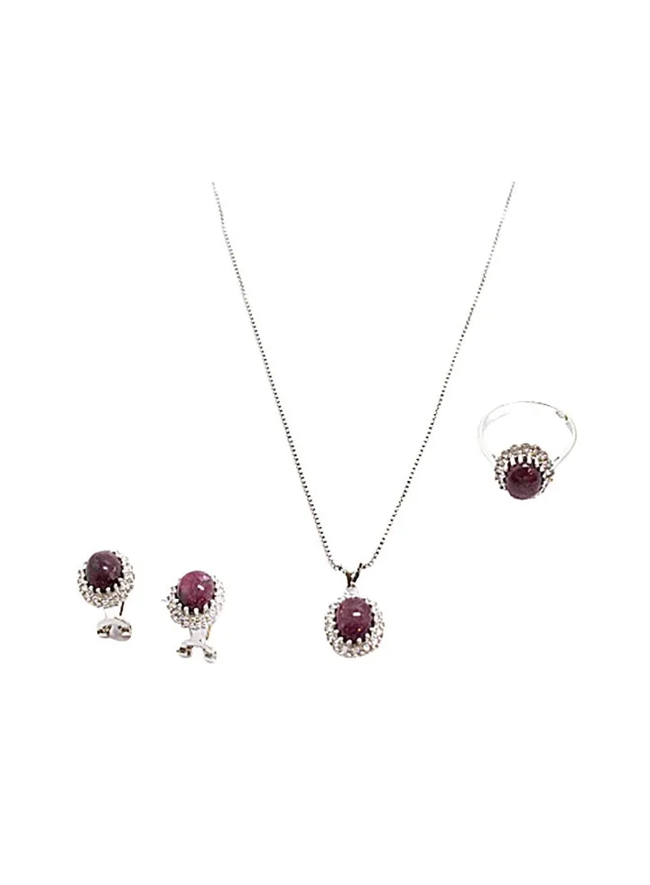3-Piece Pure 925 Sterling Silver Jewellery Set