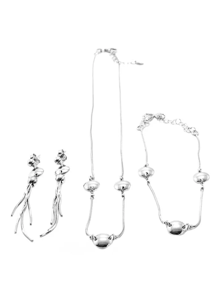 925 Sterling Silver With Radium Jewellery Set