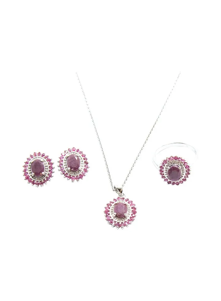 3-Piece Pure 925 Sterling Silver Jewellery Set