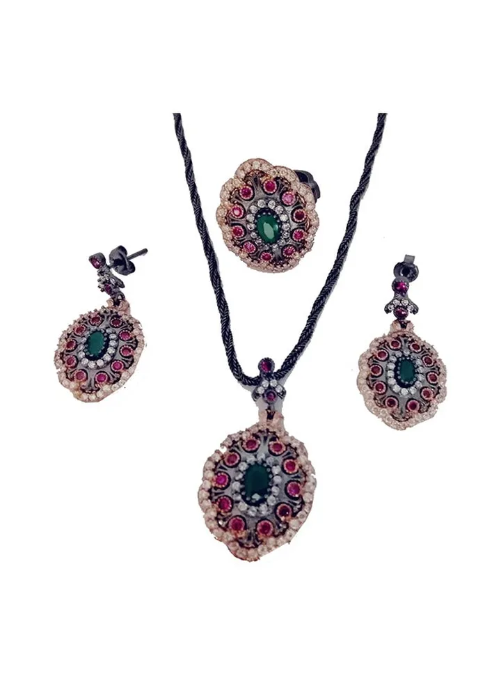 3-Piece Pure 925 Sterling Silver Jewellery Set