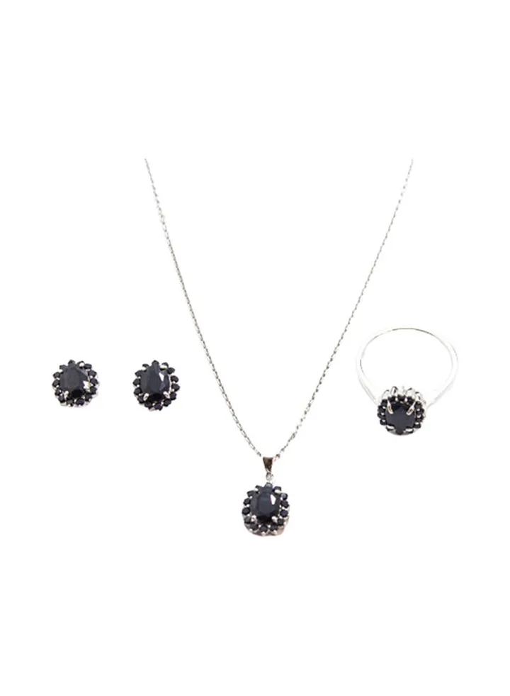 3-Piece Pure 925 Sterling Silver Jewellery Set
