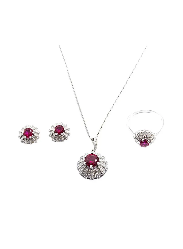 3-Piece Pure 925 Sterling Silver Jewellery Set
