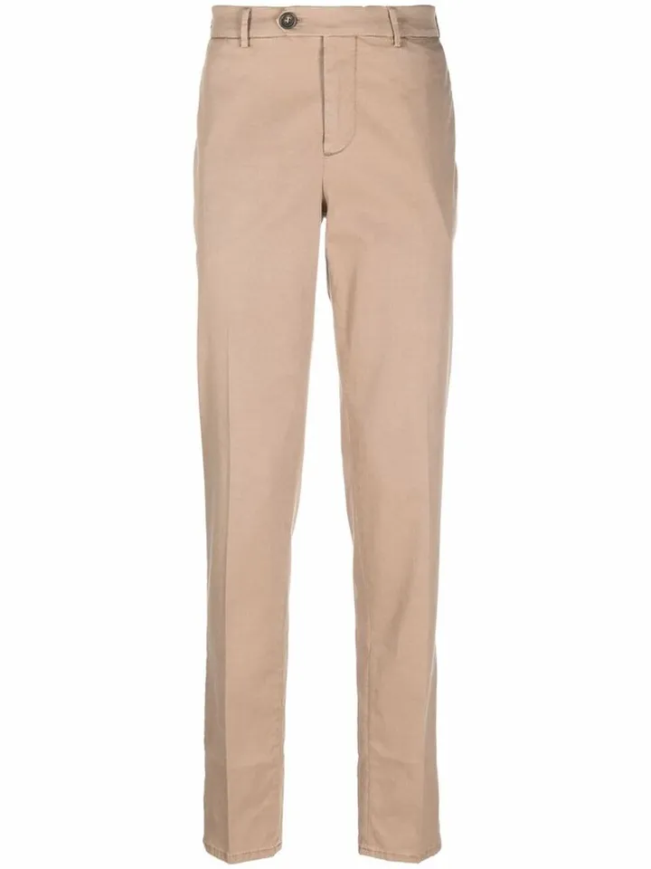 Mid-Rise Straight-Leg Trousers