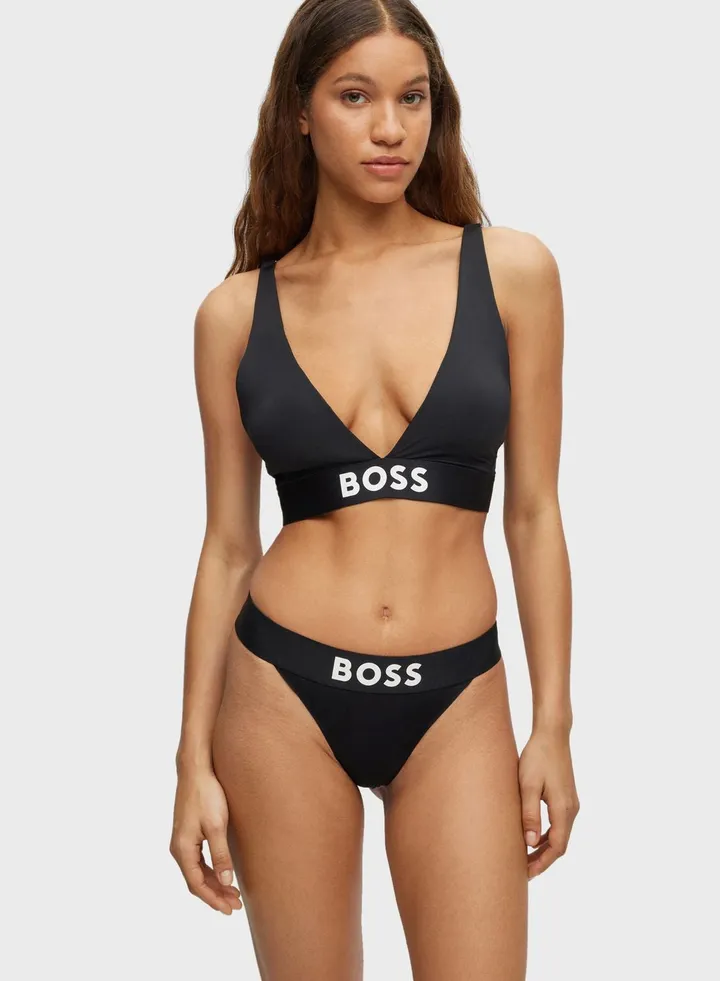 Logo Band Triangle Bra