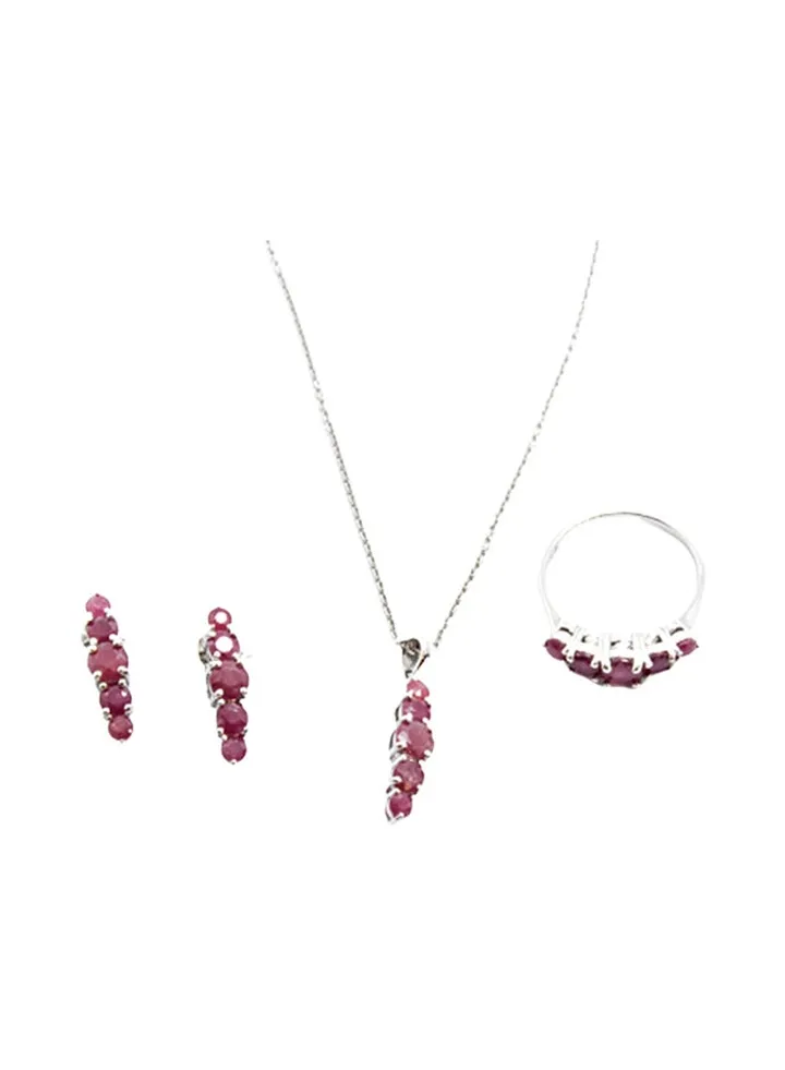 3-Piece Pure 925 Sterling Silver Jewellery Set