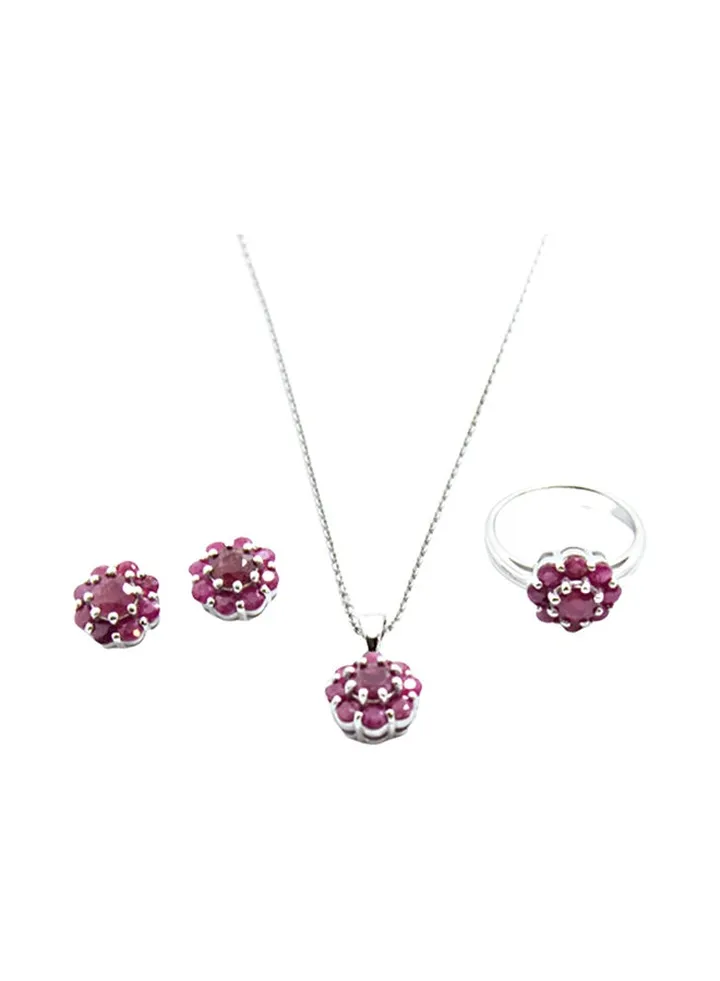 3-Piece Pure 925 Sterling Silver Jewellery Set