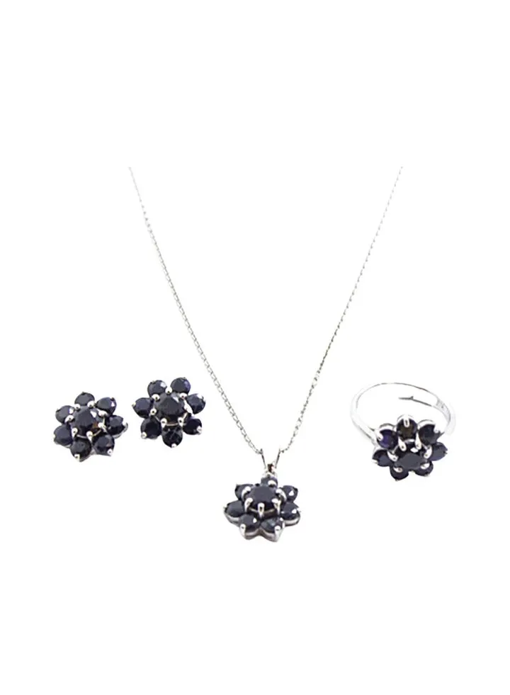3-Piece Pure 925 Sterling Silver Jewellery Set