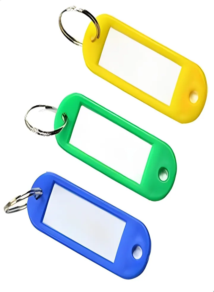 Plastic keychain, 10 pieces