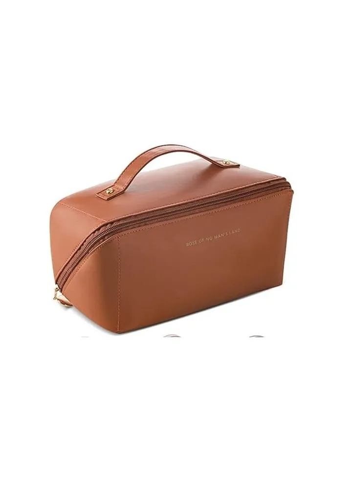 High Quality Leather Large Travel Cosmetic Bag (havan)