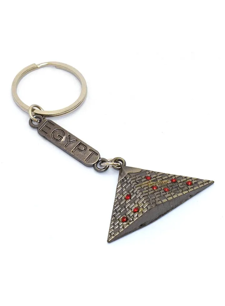 pharaonic Egyptian Pyramid keychain Egyptian souvenirs gifts - Inspired Gift from Egypt (light Black )