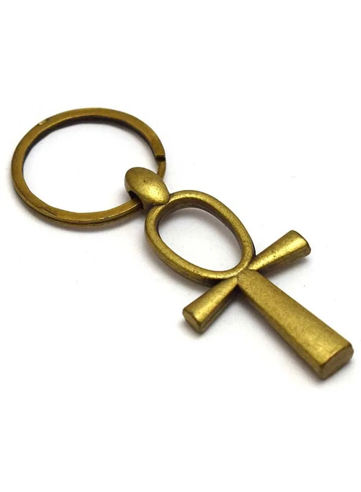 immatgar Yellow Pharaonic egyptian ankh key keychain Souvenir Day, birthday gift sophisticated