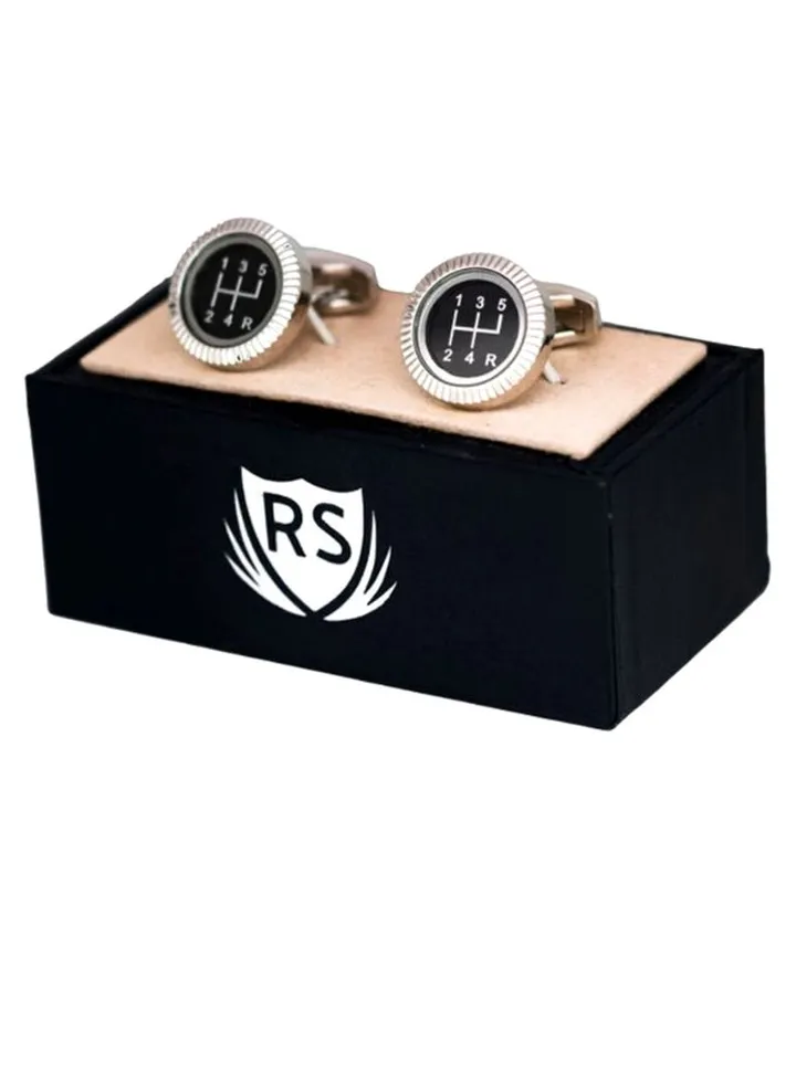 2-Piece Gear Pattern Shirt Cufflink Set