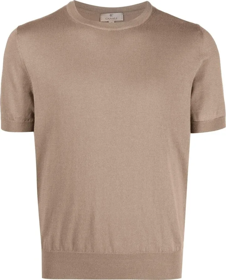 short-sleeved knitted T-shirt