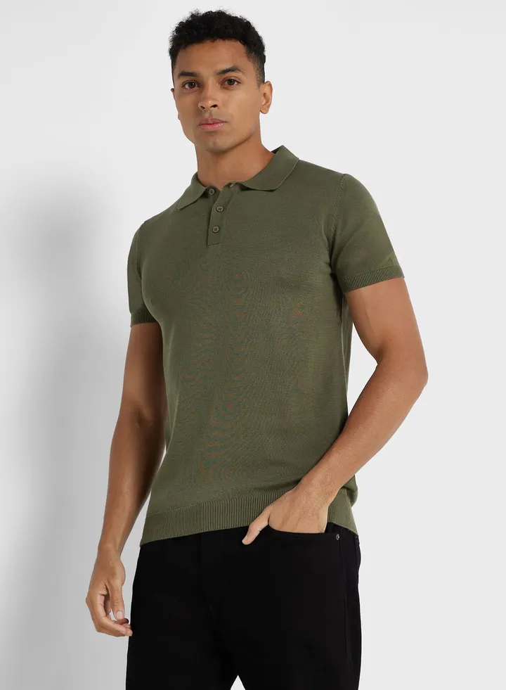 Knit Polo Shirt