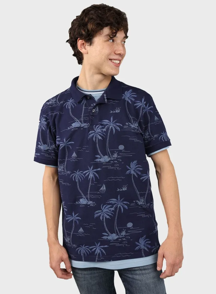 Pique Printed Polo