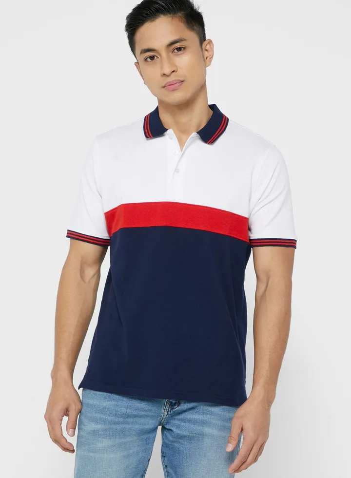 Cut And Sew Polo Shirt