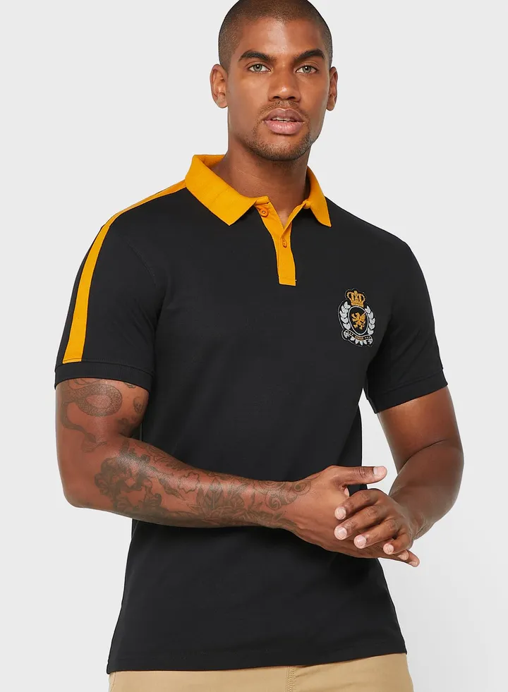 Chest Embroidery Polo Shirt