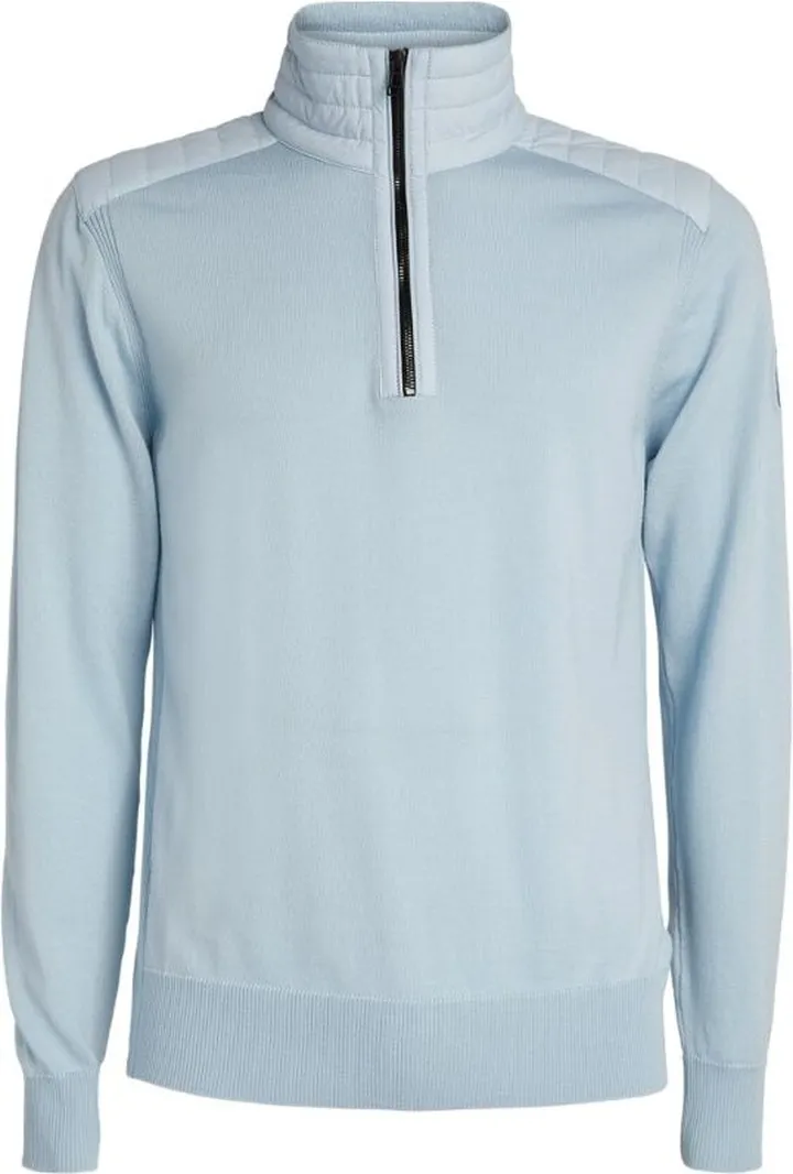 Belstaff Padded-Detail Half-Zip Sweater