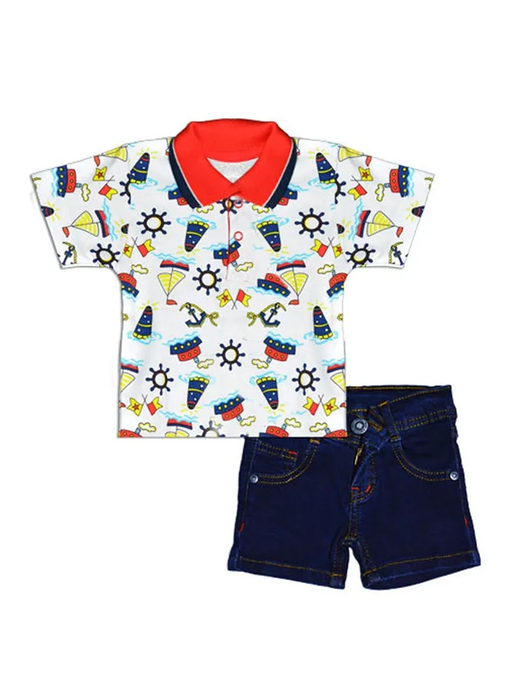 Boys Polo t-shirt with Shorts set