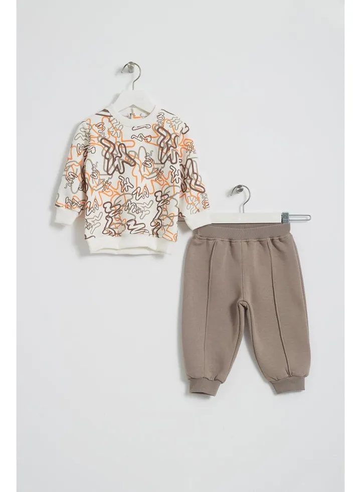 Baby Boys Printed Cotton Set Pants and T-shirt