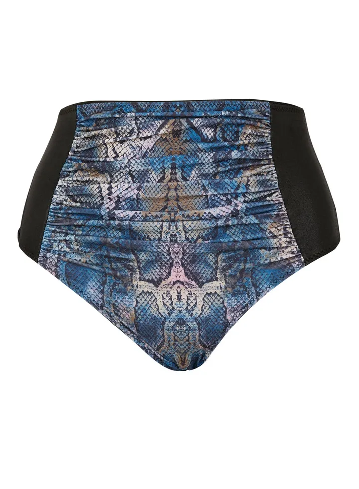 Midnight Rambler Snake High Waisted Bottom Blue/Black