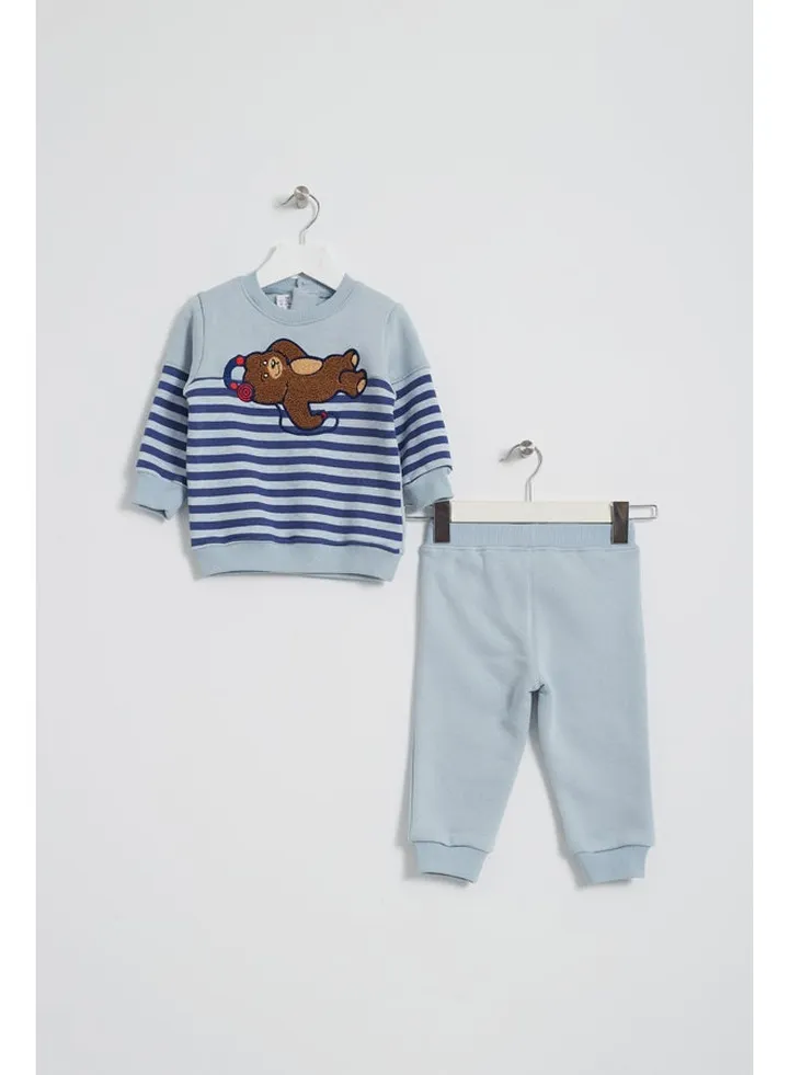 Baby Boys Printed Cotton Set Pants and T-shirt
