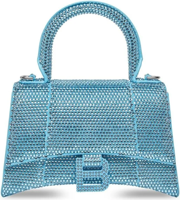 Hourglass crystal-embellished shoulder bag