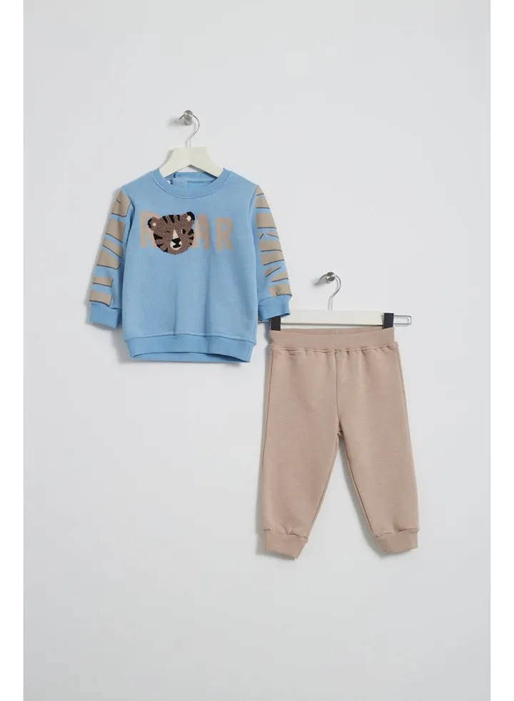 Baby Boys Printed Cotton Set Pants and T-shirt