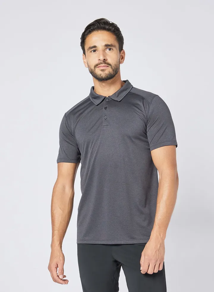 Essential Sports Collared Polo Dark Grey