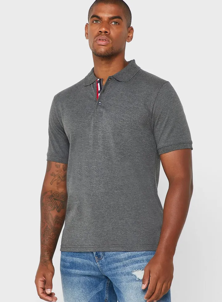 Tape Detail Polo Shirt