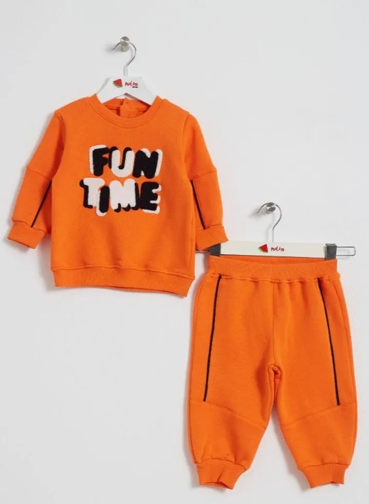 Baby Boys Printed Cotton Set Pants and T-shirt