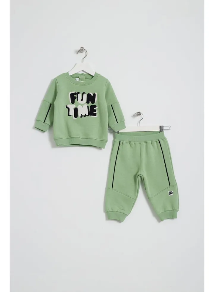 Baby Boys Printed Cotton Set Pants and T-shirt