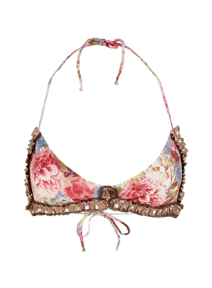 Gloria Bikini Top Pink/Purple/Brown