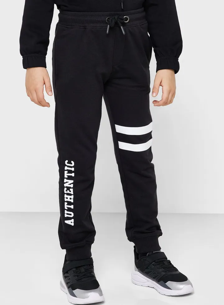 Boys Knee Stripe Joggers