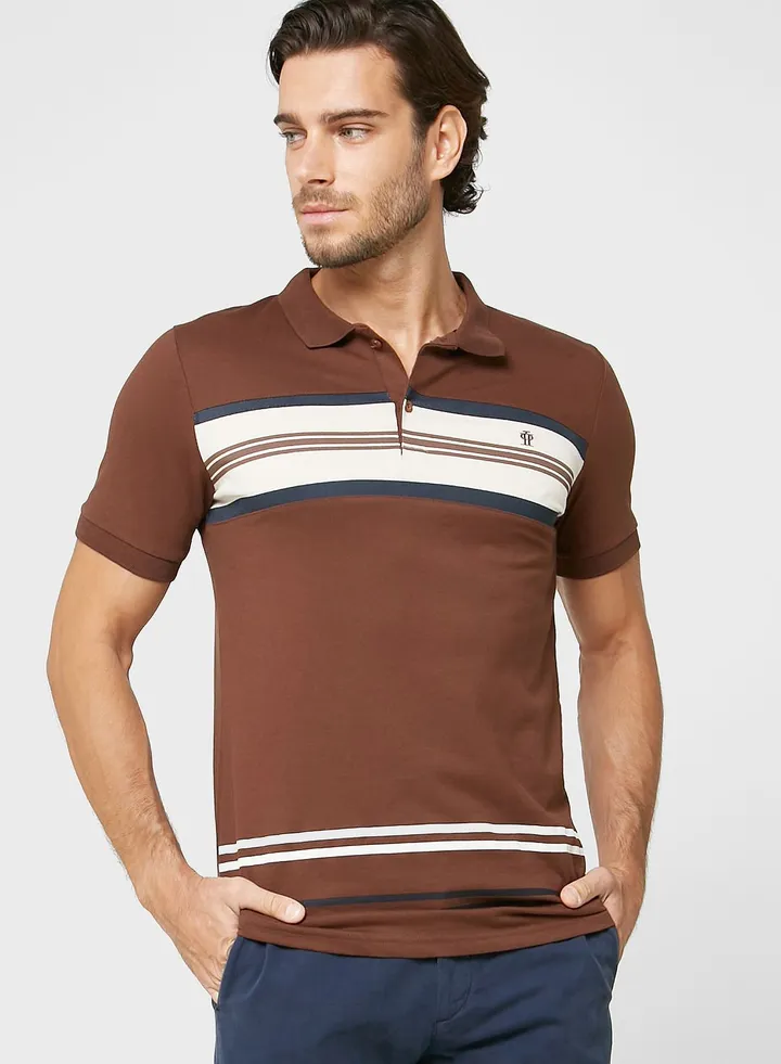 Colourblock Polo Shirt