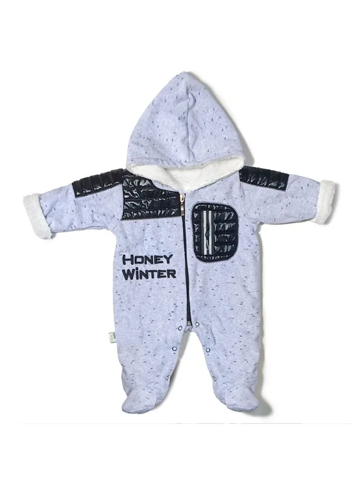 Baby Boys Footed Jumpsuit with Hoodie