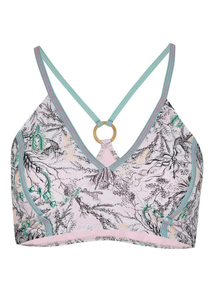 Soul Surfer Watercolor Bikini Top Purple/White