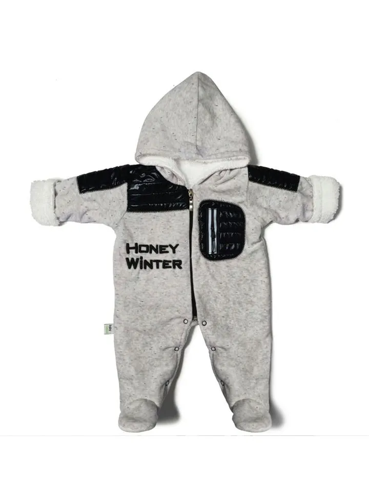 Baby Boys Footed Jumpsuit with Hoodie