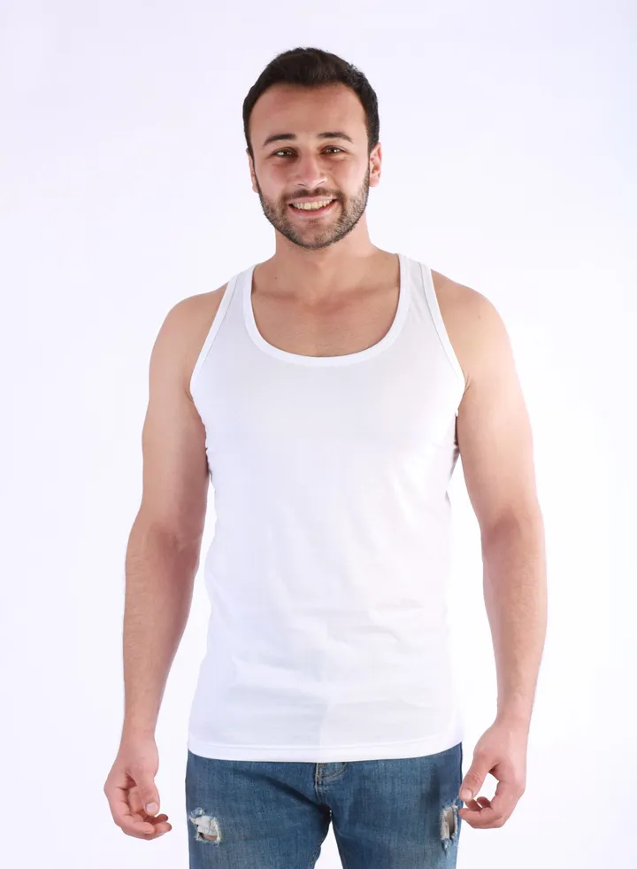 Jet Underwear Tank Top For Men-White