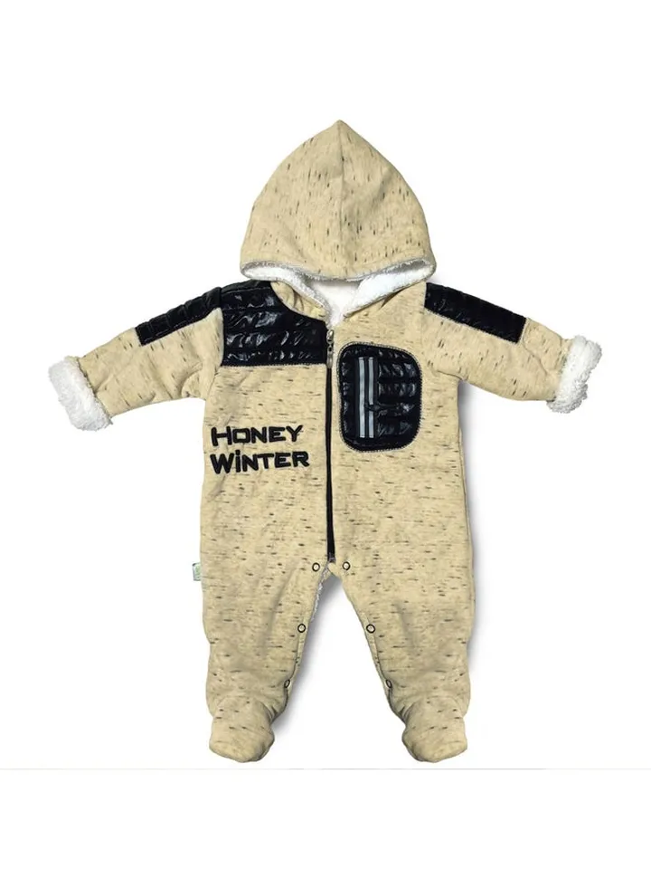 Baby Boys Footed Jumpsuit with Hoodie