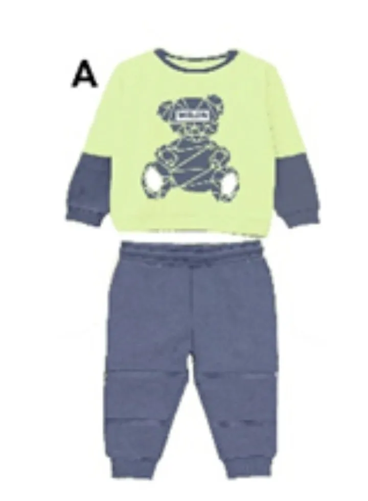 Baby Boys Printed Cotton Set Pants and T-shirt