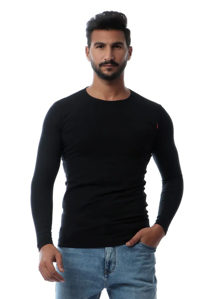 Full Sleeves O-Neck T-Shirt - Black