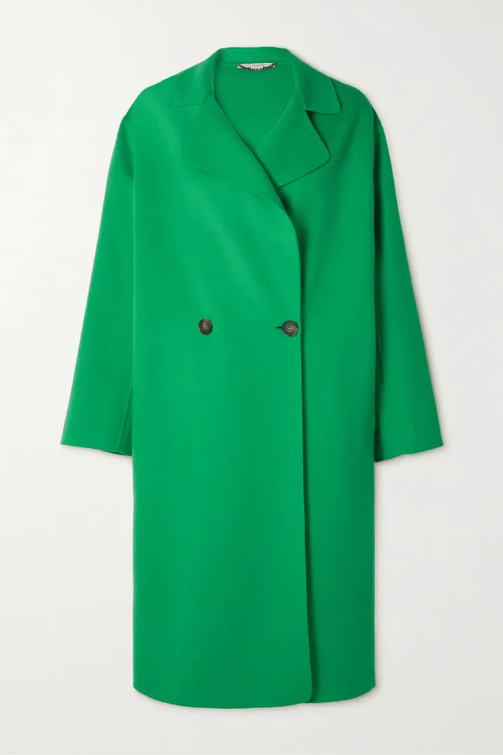 Stella McCartney - Erika Double-breasted Wool Coat - Green