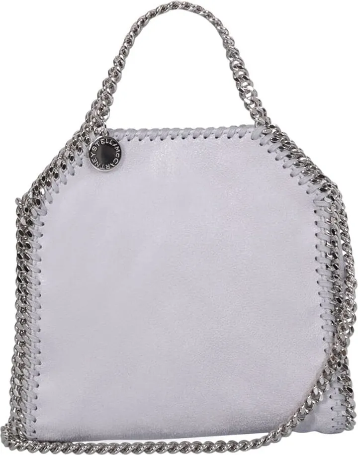 Chain-trim Tote Silver Bag