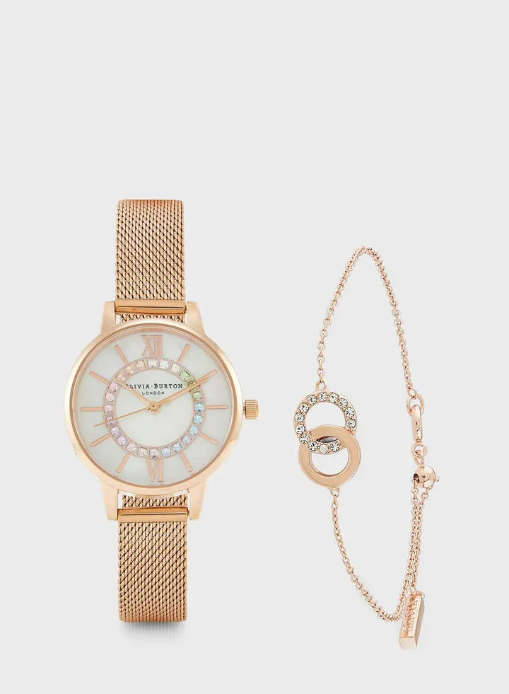 Wonderland Steel Strap Analog Watch