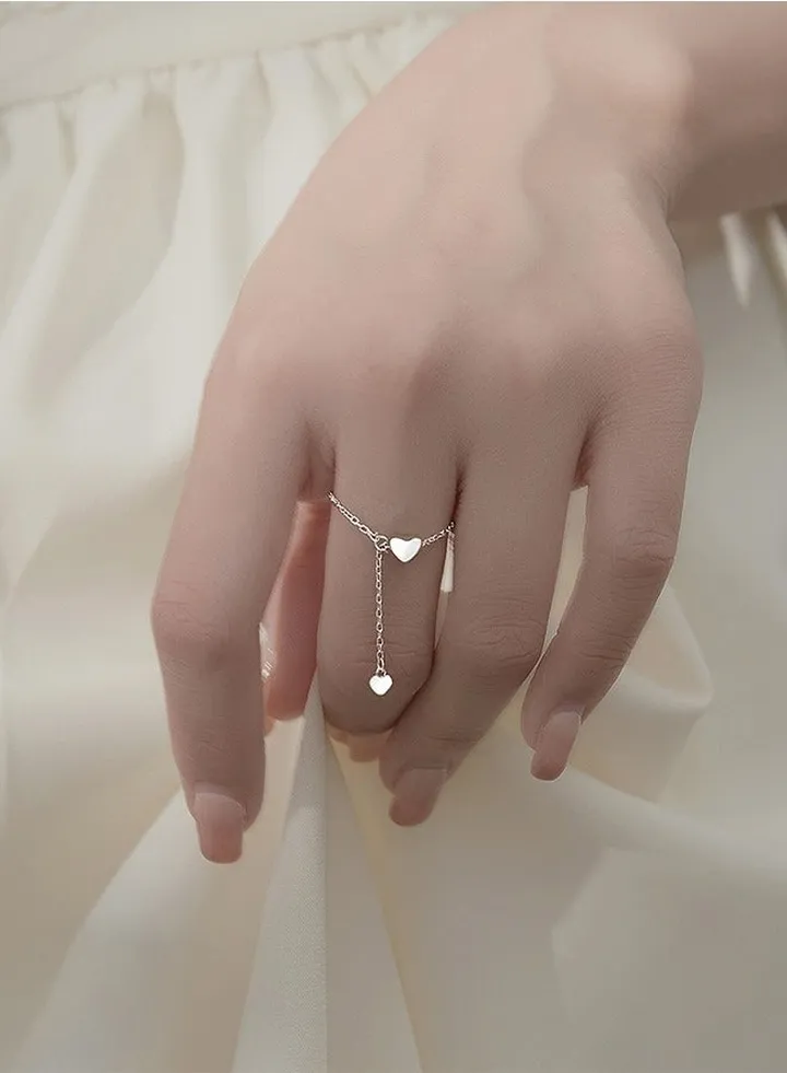 Stylish Silver Stainless Steel Ring For Women One Size