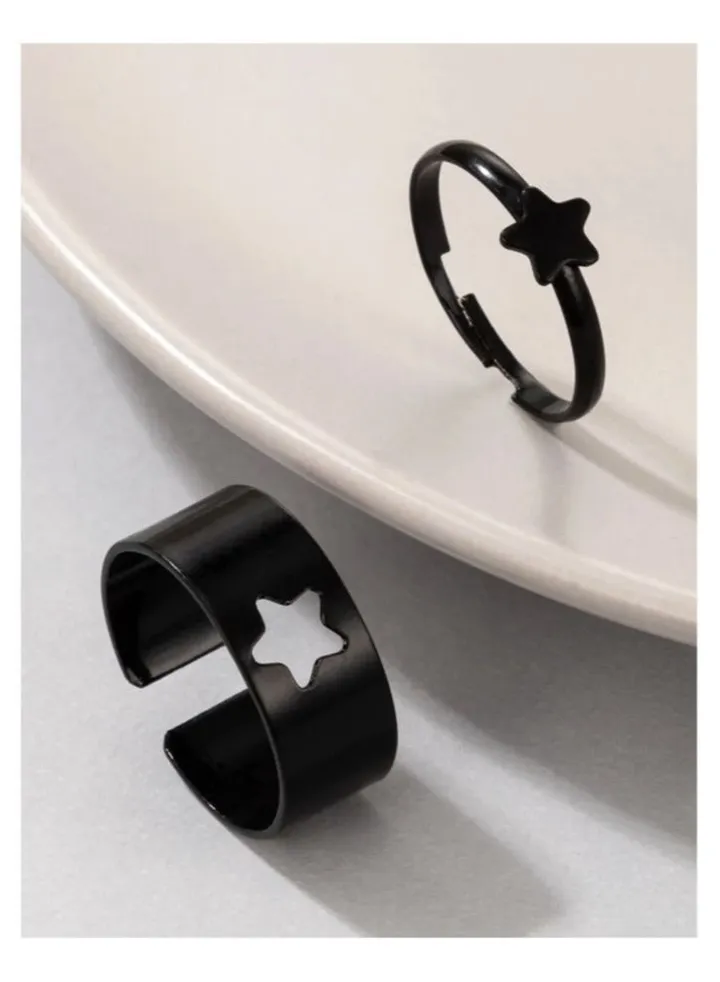 2-Pieces Elegant Women's Planet Design Rings